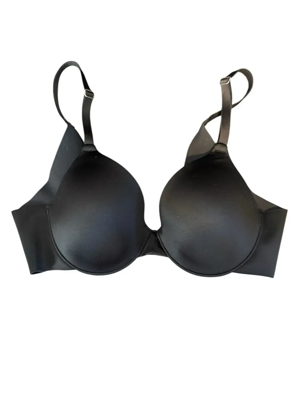 Soma 34B Black Vanishing Back Full Coverage T Shirt Bra Seamless